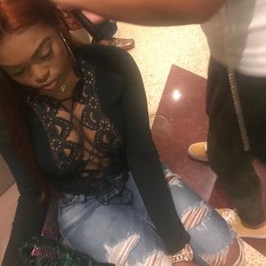 PretyLittleThing Emerald Bodysuit Size 6.